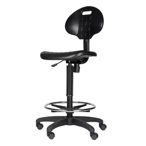 22"-32" Adjustable Height Polyurethane Task Chair: Swivel, Lumbar Support, Wheels - Hampden Furnishings