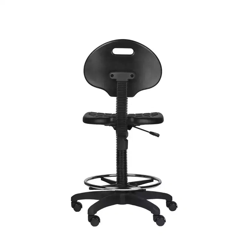 22"-32" Adjustable Height Polyurethane Task Chair: Swivel, Lumbar Support, Wheels - Hampden Furnishings