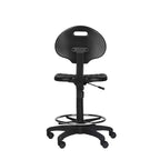 22"-32" Adjustable Height Polyurethane Task Chair: Swivel, Lumbar Support, Wheels - Hampden Furnishings