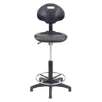 22"-32" Adjustable Height Polyurethane Task Chair: Swivel, Lumbar Support, Wheels - Hampden Furnishings