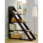 59" Psinta Modern Shelving Unit Dark Brown - Baxton Studio: Display Cabinet, Room Divider