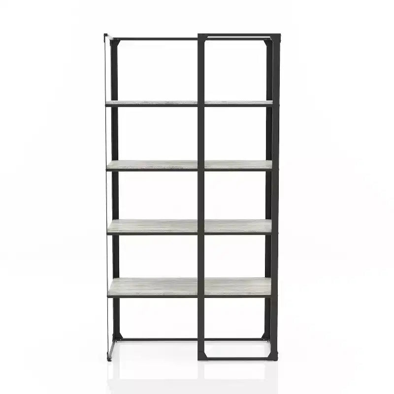 72.25" Havano 4 Shelf Open Industrial Bookcase: Steel Frame, MDF - HOMES: Inside + Out