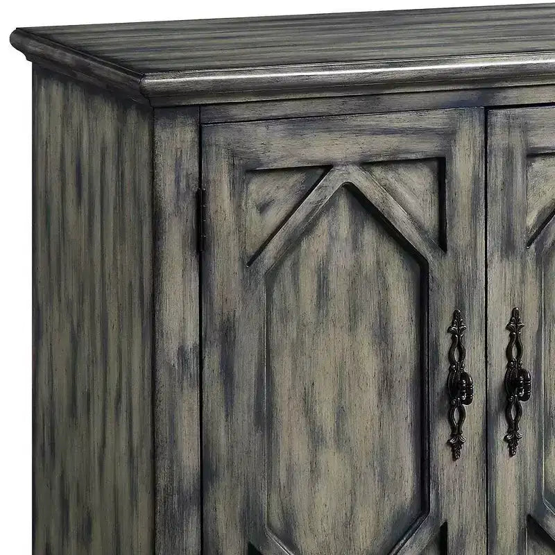 Acme Furniture Pavan Decorative Storage Cabinet Rustic Gray