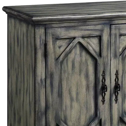 Acme Furniture Pavan Decorative Storage Cabinet Rustic Gray