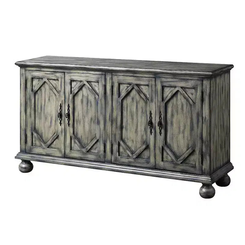 Acme Furniture Pavan Decorative Storage Cabinet Rustic Gray
