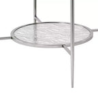 Acme Furniture Adelrik Accent Glass Table Chrome Finish