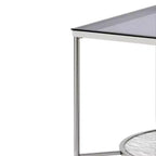 Acme Furniture Adelrik Accent Glass Table Chrome Finish