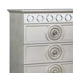 31" Varian Decorative Storage Drawer Silver and Mirrored Finish - Acme Furniture