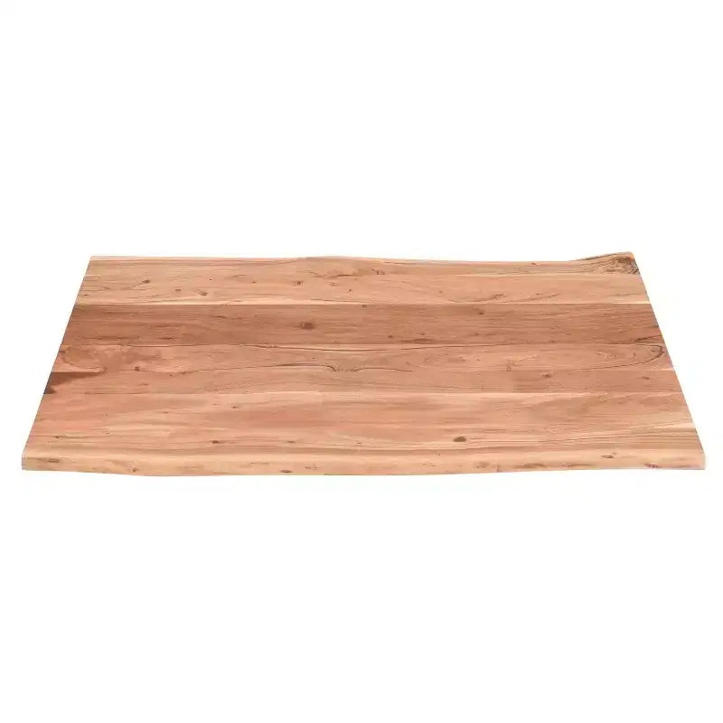 The Urban Port 45" Acacia Wood Rectangular Coffee Table Live Edge Details Black Powder Coated Metal Base Natural Brown