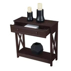 Breighton Home Oxford 1 Drawer Entryway Hall Table with Shelf in Espresso