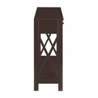 Breighton Home Oxford 1 Drawer Entryway Hall Table with Shelf in Espresso