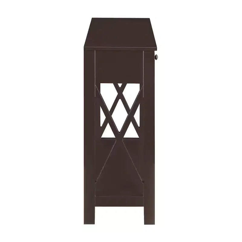 Breighton Home Oxford 1 Drawer Entryway Hall Table with Shelf in Espresso