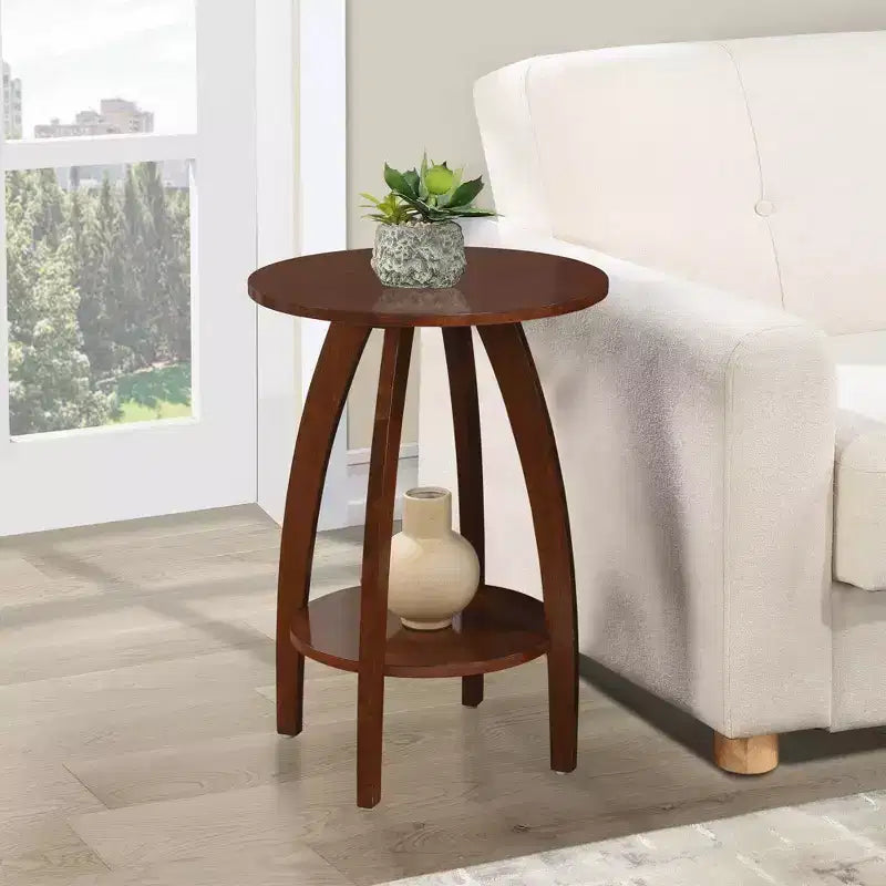 Breighton Home Aldrin End Table with Shelf in Espresso