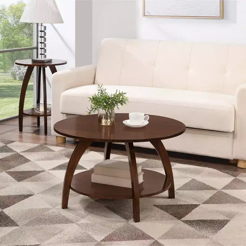 Breighton Home Aldrin End Table with Shelf in Espresso