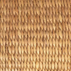 Storied Home Woven Water Hyacinth and Wood Accent Table Brown: Mahogany Frame, No Assembly Required