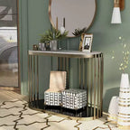 Solstice Glam Entryway Table Antique Brass - HOMES: Inside + Out