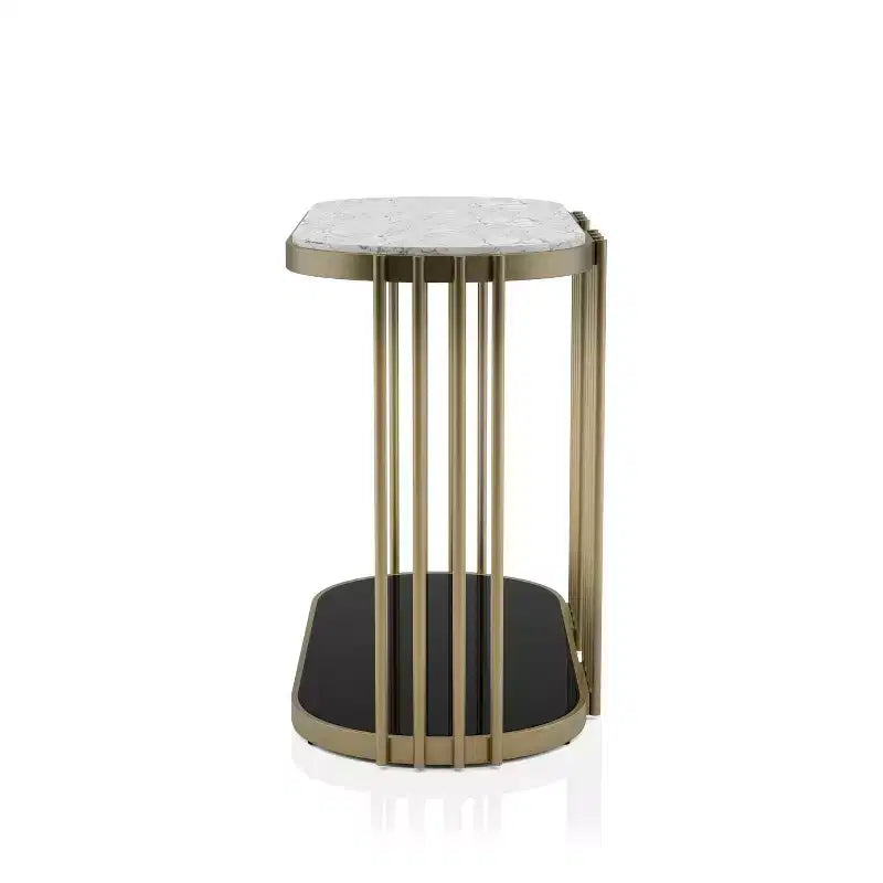 Solstice Glam Entryway Table Antique Brass - HOMES: Inside + Out