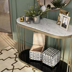 Solstice Glam Entryway Table Antique Brass - HOMES: Inside + Out
