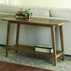 Milani Rectangle Sofa Table Natural - Steve Silver Co.: Mango Wood, Entryway, Fixed Shelf