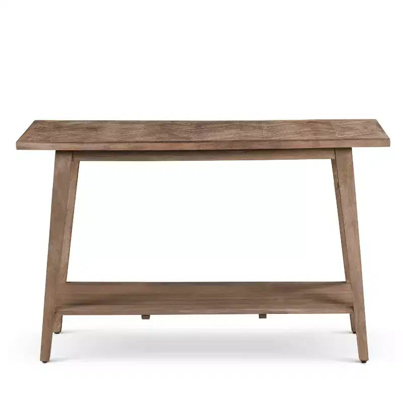 Milani Rectangle Sofa Table Natural - Steve Silver Co.: Mango Wood, Entryway, Fixed Shelf