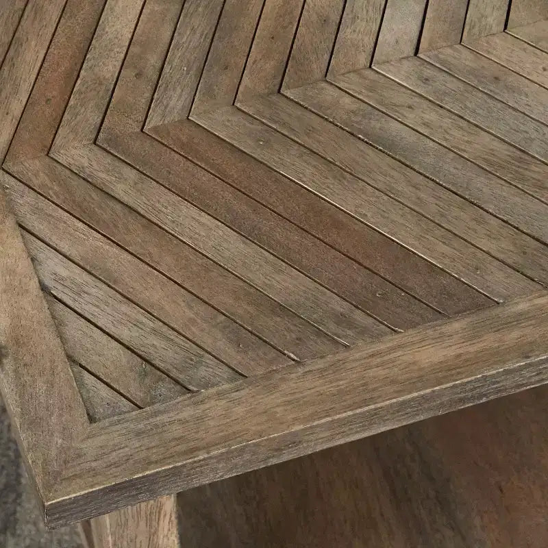 Milani Rectangle Sofa Table Natural - Steve Silver Co.: Mango Wood, Entryway, Fixed Shelf