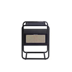 19" Colson Accent Table Black Finish - Acme Furniture: 24" High, Glass Top, Metal Frame, Storage Drawer
