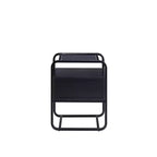 19" Colson Accent Table Black Finish - Acme Furniture: 24" High, Glass Top, Metal Frame, Storage Drawer