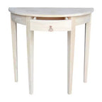 Half Round Table Unfinished - International Concepts