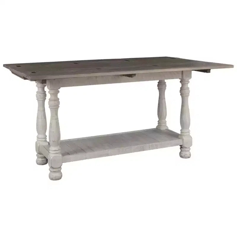 Havalance Flip Flop Sofa Table Gray/White - Signature Design by Ashley: Expandable, Vintage Style, Weathered Finish