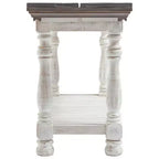 Havalance Flip Flop Sofa Table Gray/White - Signature Design by Ashley: Expandable, Vintage Style, Weathered Finish
