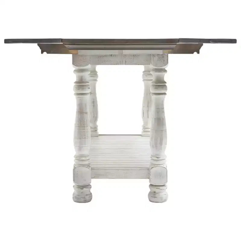 Havalance Flip Flop Sofa Table Gray/White - Signature Design by Ashley: Expandable, Vintage Style, Weathered Finish