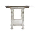 Havalance Flip Flop Sofa Table Gray/White - Signature Design by Ashley: Expandable, Vintage Style, Weathered Finish