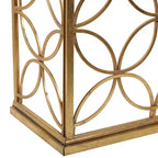 Olivia & May Rectangular Traditional Modern Metal Console Table Gold: Elegant Foyer, Entrance, Narrow Design