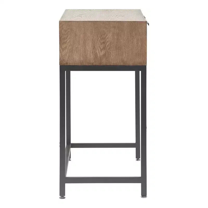 Hayworth Mirrored Console Table Gray - Finch: Modern Storage with Drawers, Antique Finish