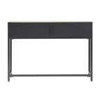 Hayworth Mirrored Console Table Gray - Finch: Modern Storage with Drawers, Antique Finish