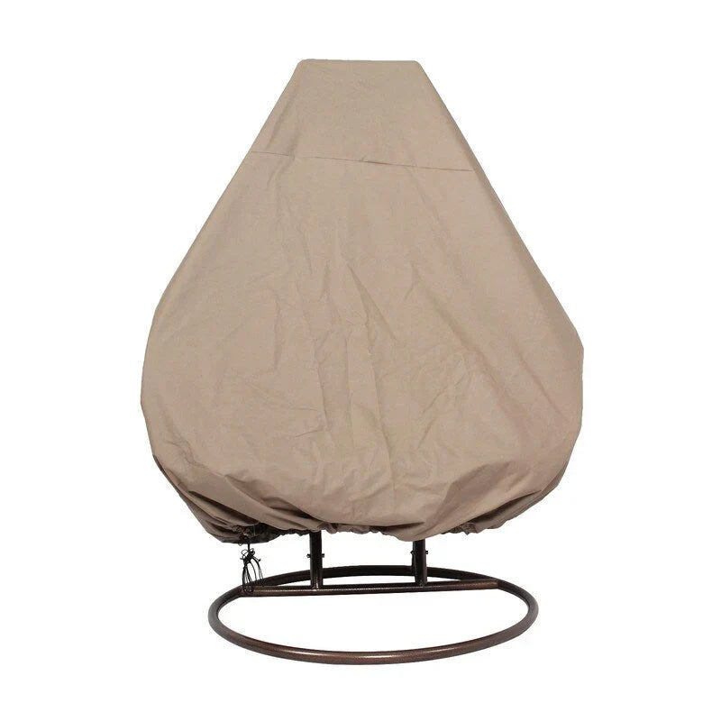 LeisureMod 2 Person Hanging Egg Chair with Stand - Outdoor/Indoor Rattan Wicker Patio Swing Hammock Lounger with Cushions