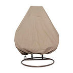 LeisureMod 2 Person Hanging Egg Chair with Stand - Outdoor/Indoor Rattan Wicker Patio Swing Hammock Lounger with Cushions
