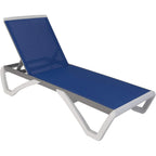 Kozyard Alan Full Flat Aluminum and Polypropylene Resin Legs Patio Reclining Adjustable Chaise Lounge