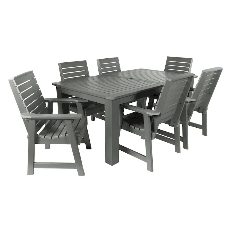 HIGHWOOD PROFESSIONAL 7- Piece Outdoor Dining Set 42x72