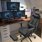 Sedia da gaming con poggiapiedi - Sedia da scrivania ergonomica