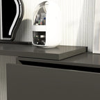 Cassettiera e Scrivania Girevole a 32,7H, con 6 Cassetti, Tavolo da Trucco, Bianco/Nero
