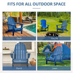 Sedia Adirondack pieghevole, sedie a sdraio in plastica HDPE per esterni per tutte le stagioni, per patio, terrazza e arredi da giardino