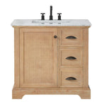 Mobile bagno Hervas con top in marmo naturale senza specchio