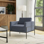 Poltrona club moderna HomePop imbottita con struttura in metallo