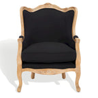 Poltrona con orecchioni Kali Oak in lino naturale - 34Lx34Px40H