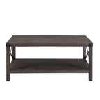 Sophie Rustic Industrial X Frame Coffee Table - Saracina Home