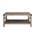 Sophie Rustic Industrial X Frame Coffee Table - Saracina Home