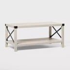 Sophie Rustic Industrial X Frame Coffee Table - Saracina Home