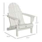 Sedia Adirondack pieghevole, sedie a sdraio in plastica HDPE per esterni per tutte le stagioni, per patio, terrazza e arredi da giardino