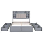 Struttura letto con 4 cassetti contenitore portatili sotto il letto